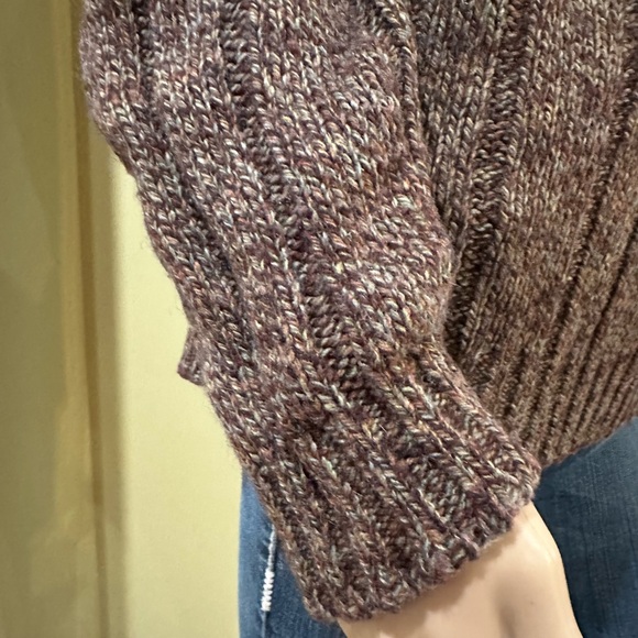 Brown Wool Crew Neck Sweater Women’s Large Chunky Knit - Picture 7 of 12